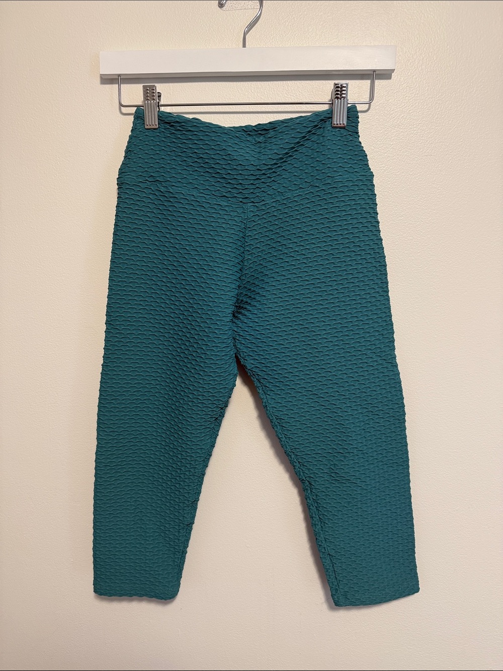 Booty by Brabants Teal Textured High-Rise Leggings